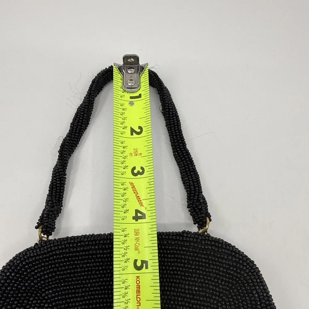 Vintage Black Beaded Evening Bag‎ Richere Bag by Walborg 1960s Made In Japan